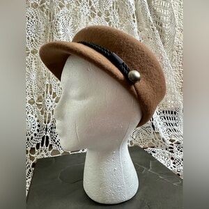 A New Day Brown Braided Cord Trim Newsboy Hat